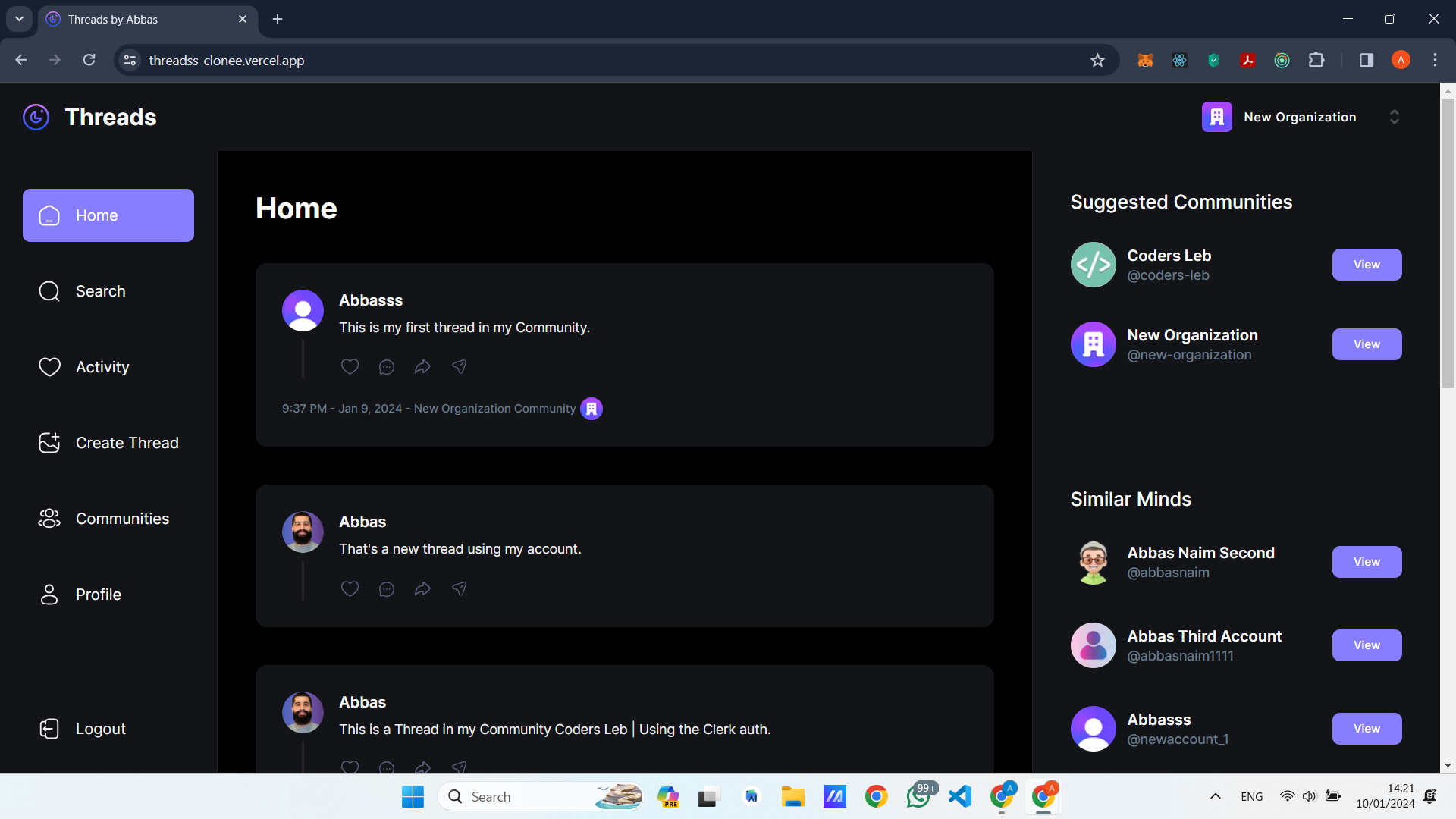 Threads Clone